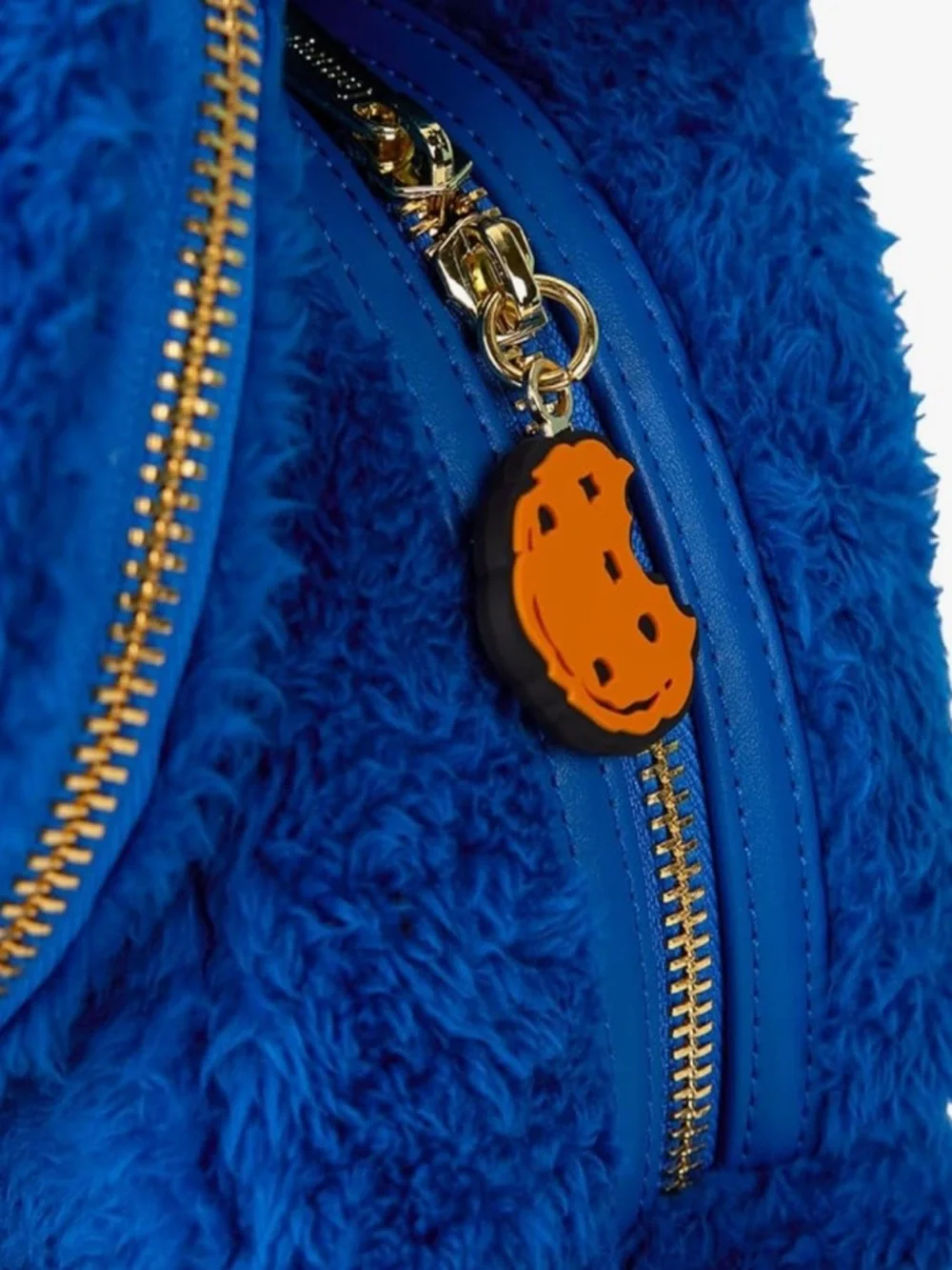 Loungefly Sesame Street Cookie Monster Plush Mini Backpack - Blue New!